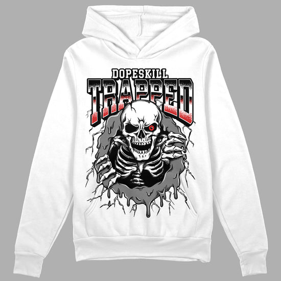 Jordan 1 High OG “Black/White” DopeSkill Hoodie Sweatshirt Trapped Halloween Graphic Streetwear - White  