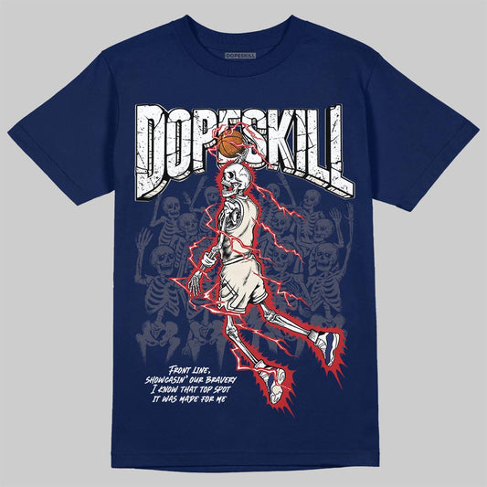 Jordan 11 “Rare Air” DopeSkill T-Shirt Thunder Dunk Graphic Streetwear - Navy