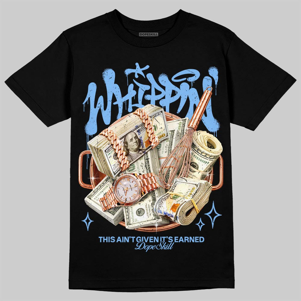 Jordan 6 University Blue DopeSkill T-Shirt Whippin Graphic Streetwear - Black