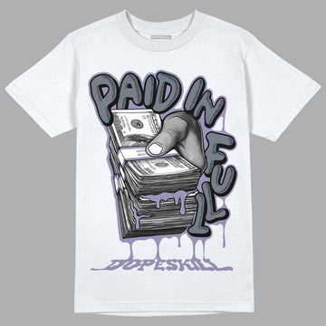 Jordan 5 Retro Low Indigo Haze DopeSkill T-Shirt Paid In Full Graphic Streetwear  - White