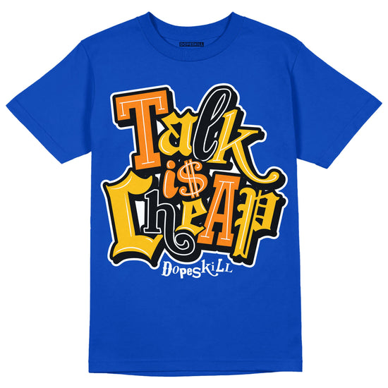 Royal Blue Sneakers DopeSkill Royal Blue T-shirt Talk Is Chip Graphic Streetwear