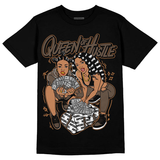 Jordan 1 Retro High OG Palomino DopeSkill T-Shirt Queen Of Hustle Graphic Streetwear - Black