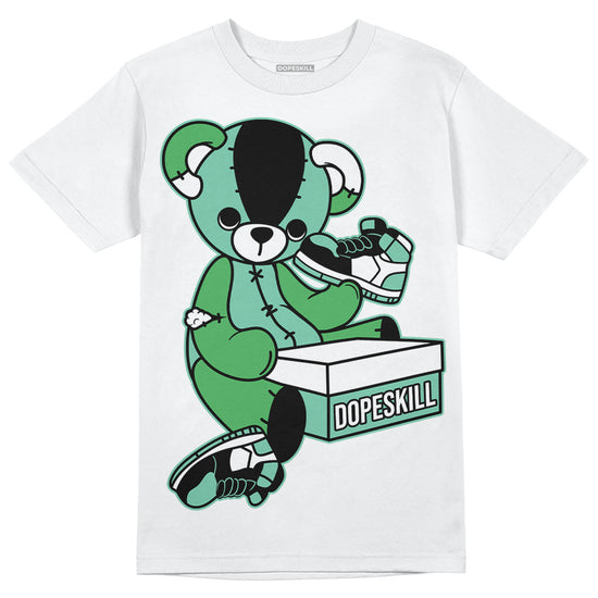 Jordan 1 High OG Green Glow DopeSkill T-Shirt Sneakerhead BEAR Graphic Streetwear - White