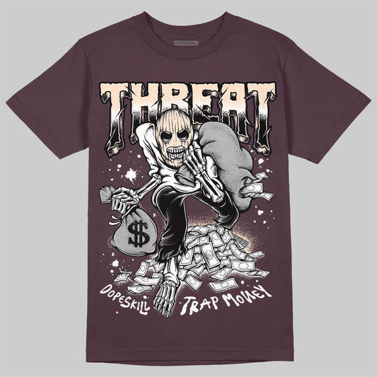 A Ma Maniére x Air Jordan 3 Black Violet Ore DopeSkill Maroon T-shirt Threat Graphic Streetwear