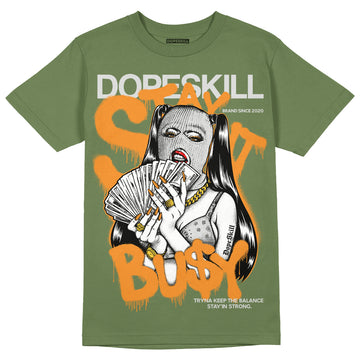 Jordan 5 "Olive" DopeSkill Olive T-shirt Stay It Busy Graphic Streetwear