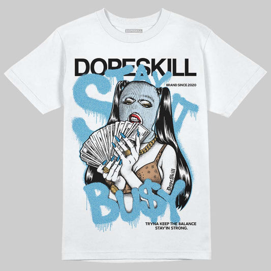 Jordan 4 Denim “Worn Blue” DopeSkill T-Shirt Stay It Busy Graphic Streetwear - White