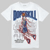 Jordan 1 High OG "Midnight Navy" DopeSkill T-Shirt Thunder Dunk Graphic Streetwear - White 