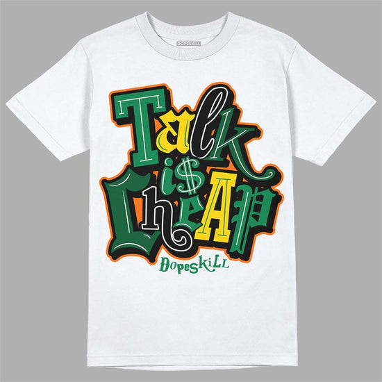 Green Sneakers DopeSkill T-Shirt Talk Is Chip Graphic Streetwear - White 