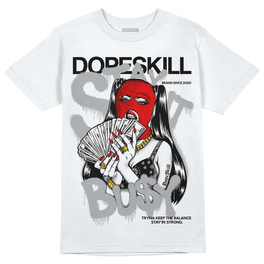 Jordan 1 Low OG “Shadow” DopeSkill T-Shirt Stay It Busy Graphic Streetwear - White