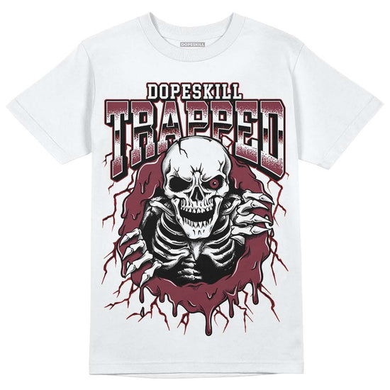 Jordan 1 Retro High OG “Team Red” DopeSkill T-Shirt Trapped Halloween Graphic Streetwear - White