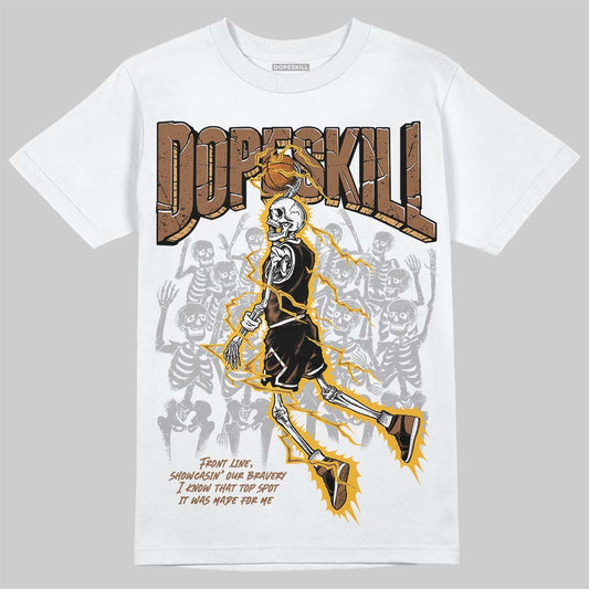 Jordan 1 High OG Black Metallic Gold DopeSkill T-Shirt Thunder Dunk Graphic Streetwear - White