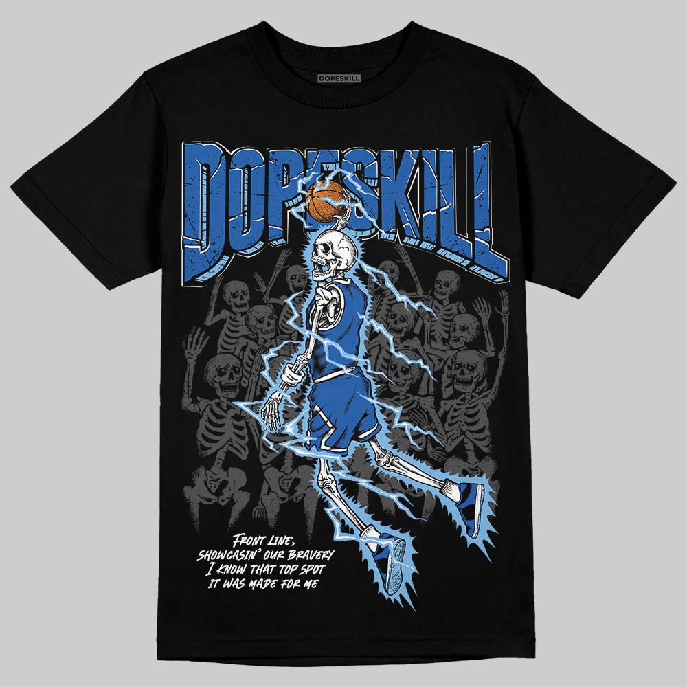 Air Foamposite One “International Blue” DopeSkill T-Shirt Thunder Dunk Graphic Streetwear - Black