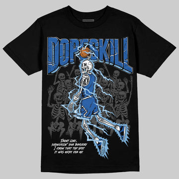 Air Foamposite One “International Blue” DopeSkill T-Shirt Thunder Dunk Graphic Streetwear - Black