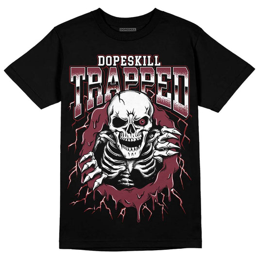 Jordan 1 Retro High OG “Team Red” DopeSkill T-Shirt Trapped Halloween Graphic Streetwear - Black