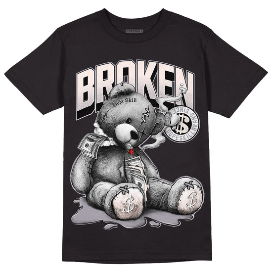 Jordan 2 Cement Grey DopeSkill T-Shirt Sick Bear Graphic Streetwear - Black