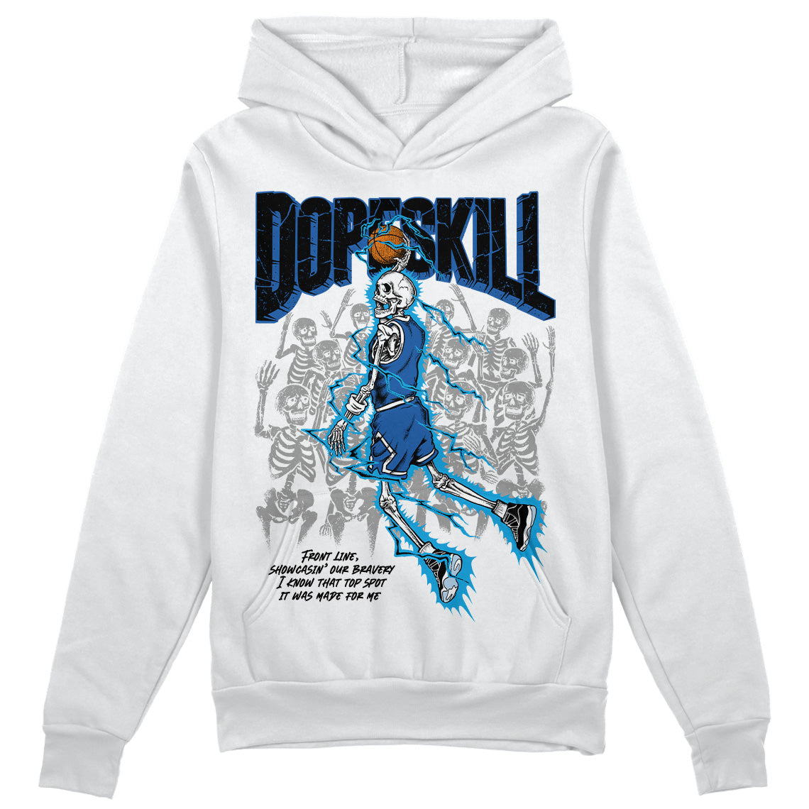 Jordan 11 Low “Space Jam” DopeSkill Hoodie Sweatshirt Thunder Dunk Graphic Streetwear - White