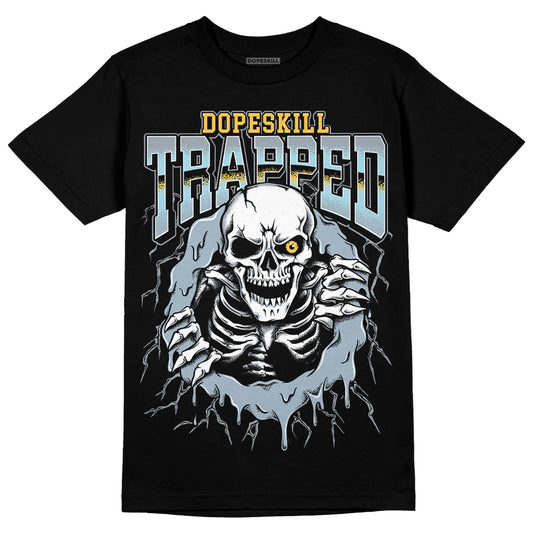 Jordan 13 “Blue Grey” DopeSkill T-Shirt Trapped Halloween Graphic Streetwear - Black