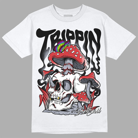 Jordan 4 “Bred Reimagined” DopeSkill T-Shirt Trippin Graphic Streetwear - White 