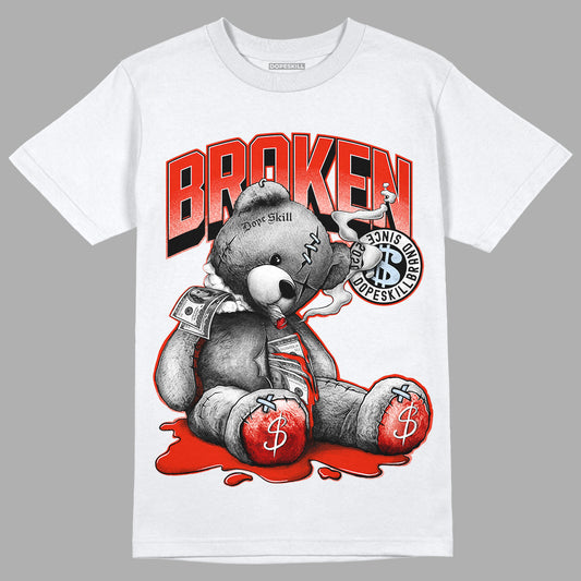 Jordan 6 Retro Toro Bravo DopeSkill T-Shirt Sick Bear Graphic Streetwear - White