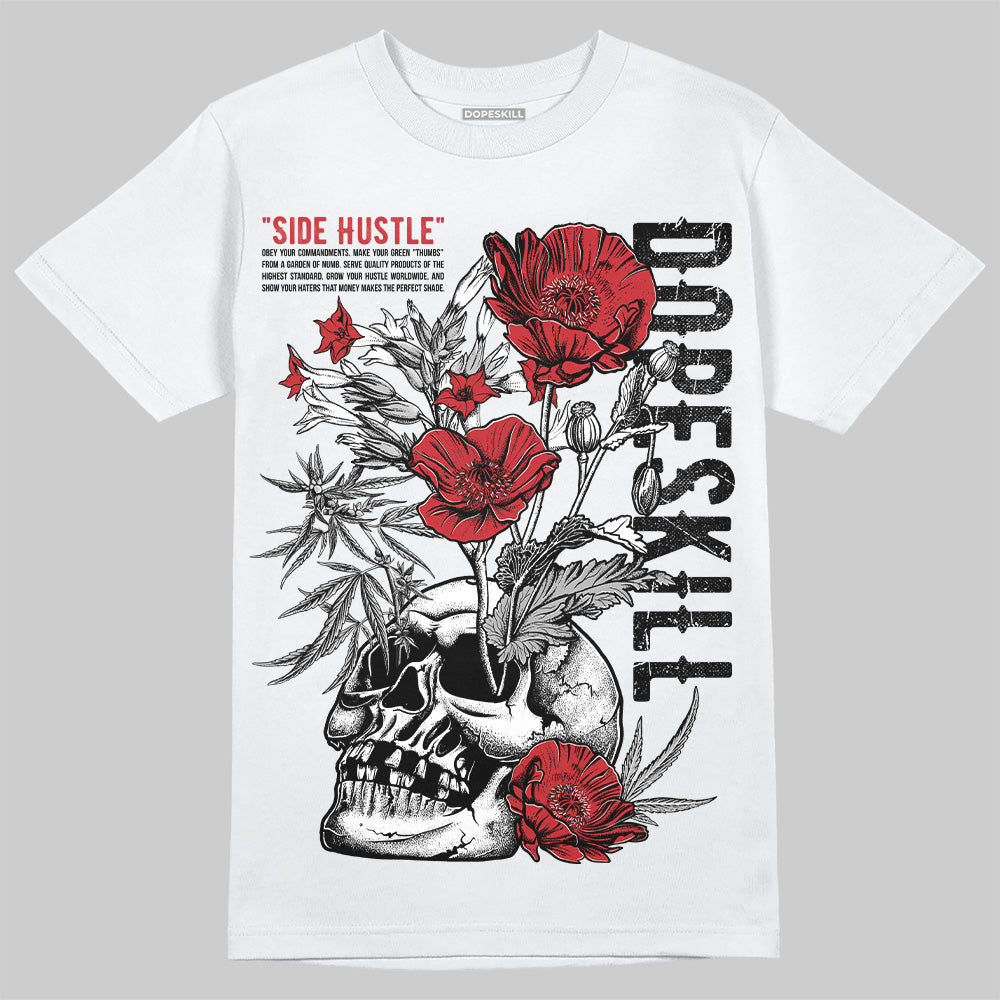 Jordan 11 Retro Low Bred (2025) DopeSkill T-Shirt Side Hustle Graphic Streetwear - White 