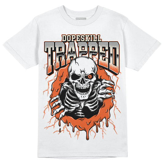 Jordan 3 Georgia Peach DopeSkill T-Shirt Trapped Halloween Graphic Streetwear - White