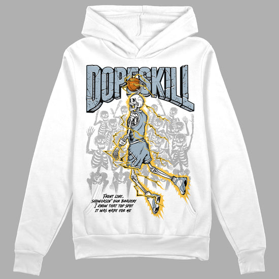 Jordan 13 “Blue Grey” DopeSkill Hoodie Sweatshirt Thunder Dunk Graphic Streetwear - White 