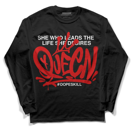 Jordan 1 Retro Low "Black Toe" DopeSkill Long Sleeve T-Shirt Queen Graphic Streetwear - Black