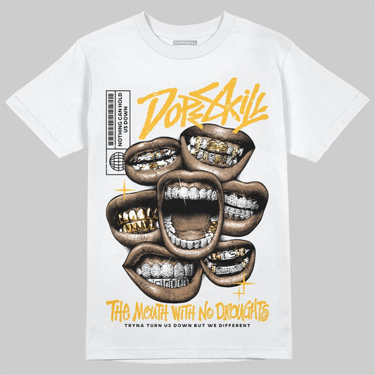 Jordan 5 'Tokyo' DopeSkill T-Shirt The Mouth With No Droughts Graphic Streetwear - White
