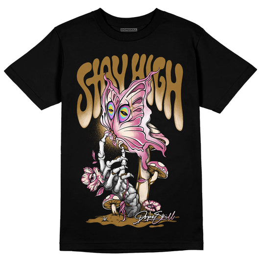 Dunk Low Just Do It “Bronzine/Playful Pink” DopeSkill T-Shirt Stay High Graphic Streetwear - black 