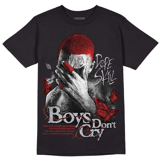 Jordan 13 “Wolf Grey” DopeSkill T-Shirt Boys Don't Cry Graphic Streetwear - Black