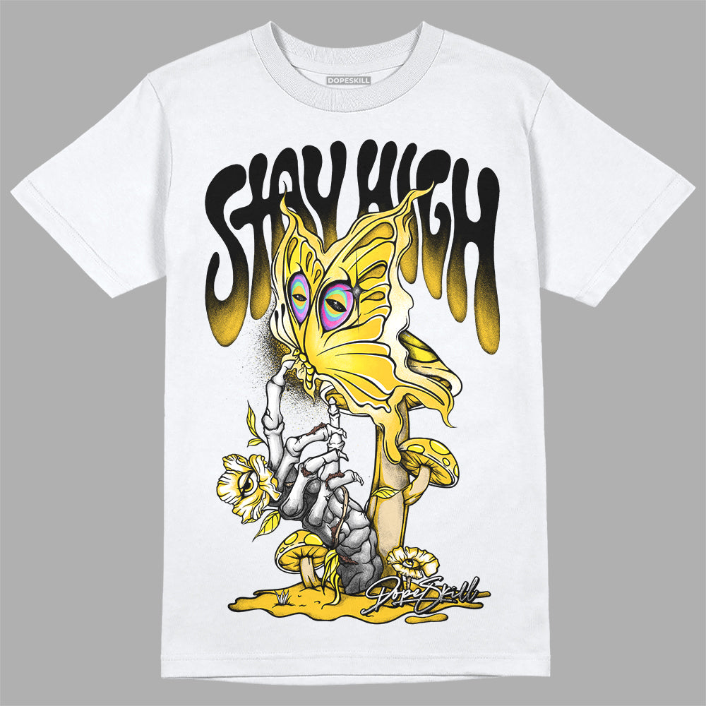 Jordan 4 Retro “Vivid Sulfur” DopeSkill T-Shirt Stay High Graphic Streetwear - White 