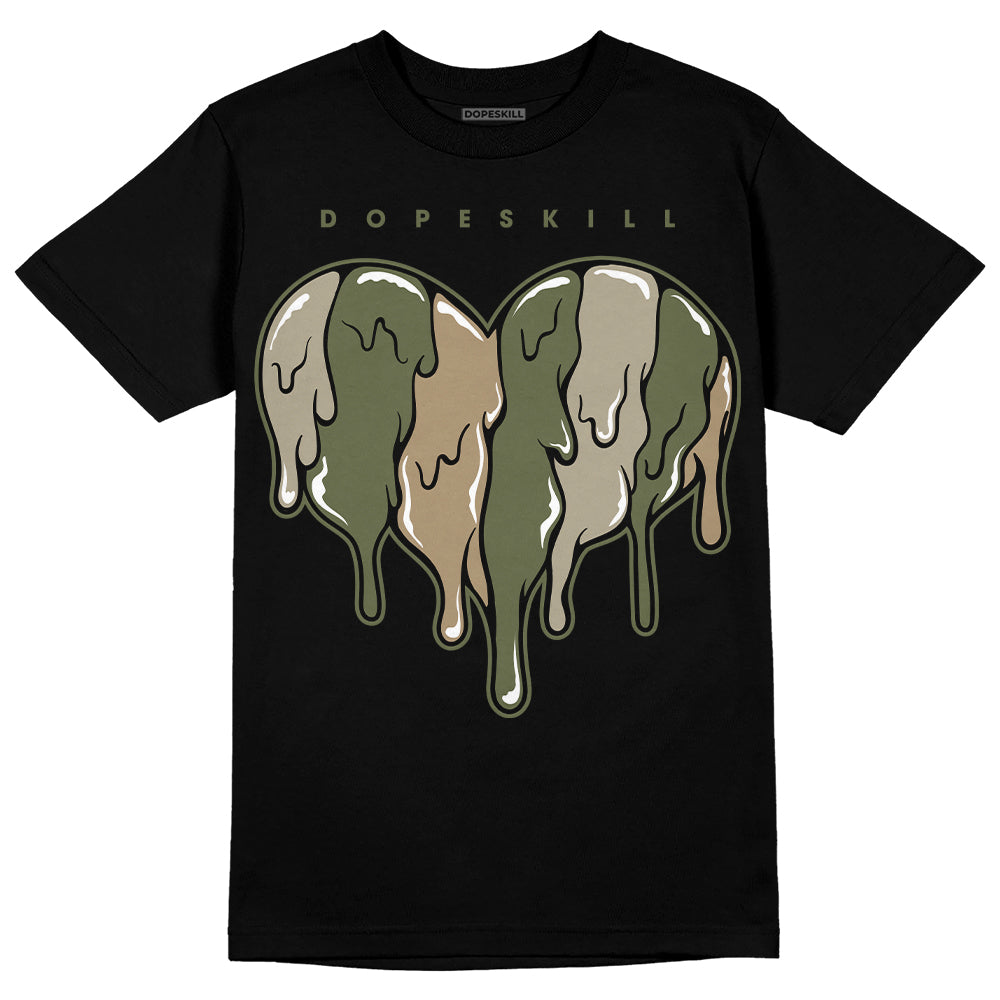 Air Max 90 Ballistic Neutral Olive DopeSkill T-Shirt Slime Drip Heart Graphic Streetwear - Black