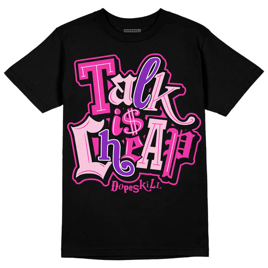 Pink Sneakers DopeSkill T-Shirt Talk Is Chip Graphic Streetwear - Black