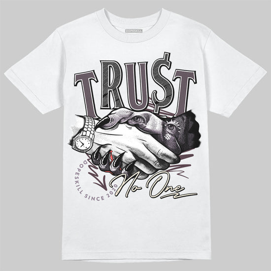 A Ma Maniére x Air Jordan 3 Black Violet Ore DopeSkill T-Shirt Trust No One Graphic Streetwear - White 