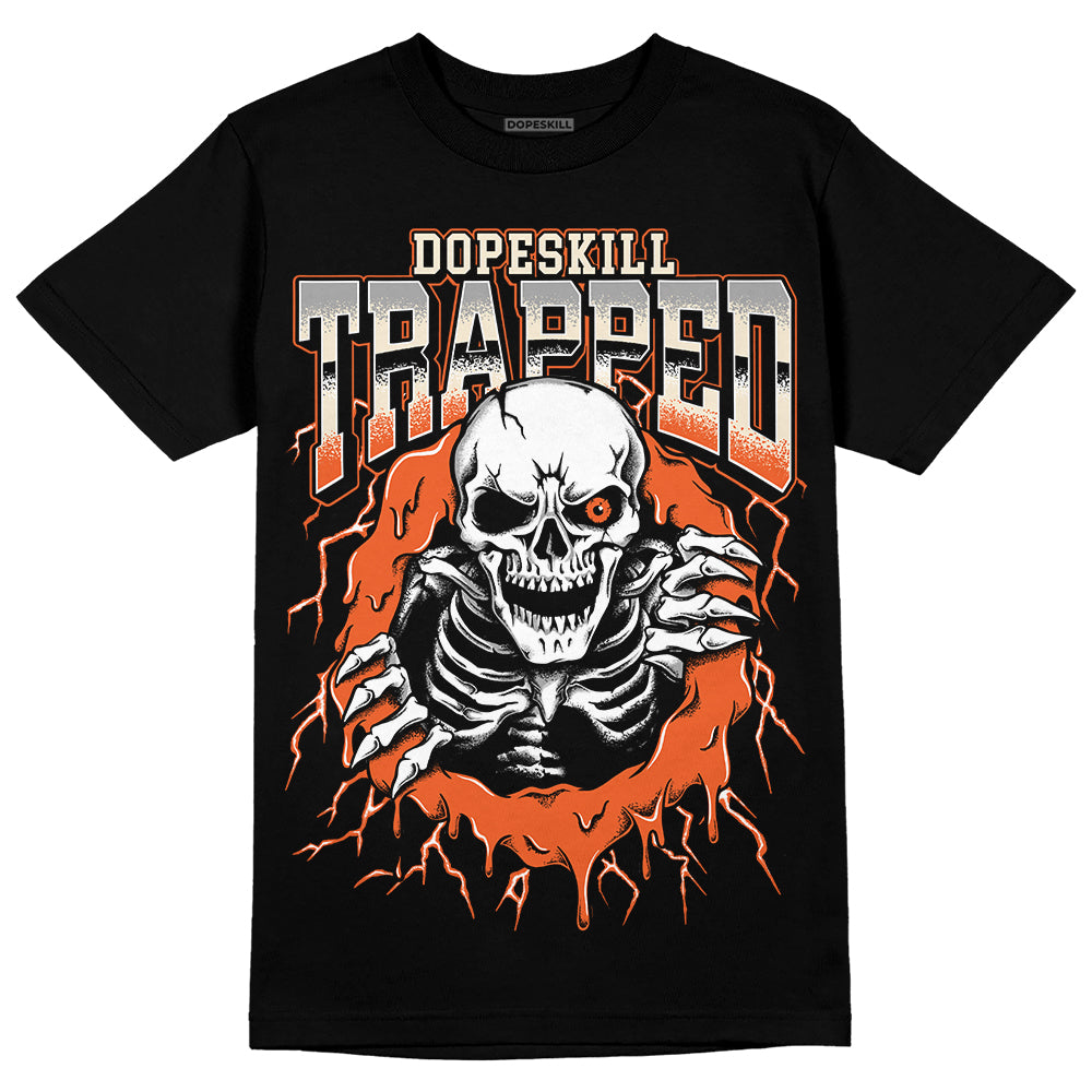 Jordan 3 Georgia Peach DopeSkill T-Shirt Trapped Halloween Graphic Streetwear - Black