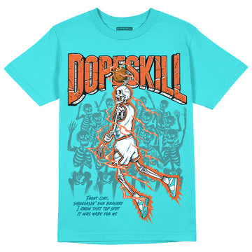 Dunk Low “Miami Dolphins” DopeSkill Tahiti Blue T-shirt Thunder Dunk Graphic Streetwear 