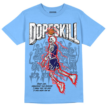 Jordan 9 Powder Blue DopeSkill Tropical Blue T-shirt Thunder Dunk Graphic Streetwear