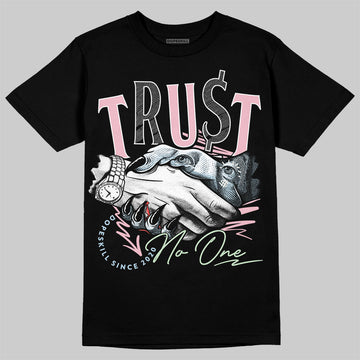Jordan 4 Retro Valentine's Day (2026) (GS) DopeSkill T-Shirt Trust No One Graphic Streetwear - Black