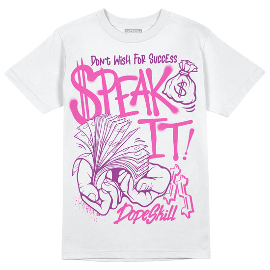 Jordan 4 GS “Hyper Violet” DopeSkill T-Shirt Speak It Graphic Streetwear - White