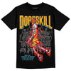 Jordan 1 Mid GS 'Six Championships' DopeSkill T-Shirt Thunder Dunk Graphic Streetwear - Black