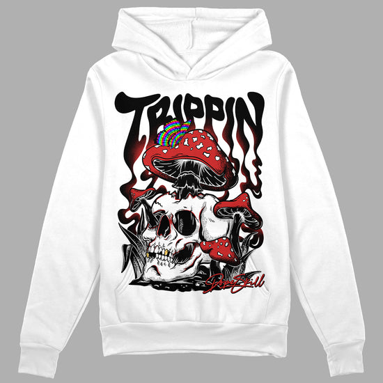 Jordan 1 High OG “Black/White” DopeSkill Hoodie Sweatshirt Trippin Graphic Streetwear - White 