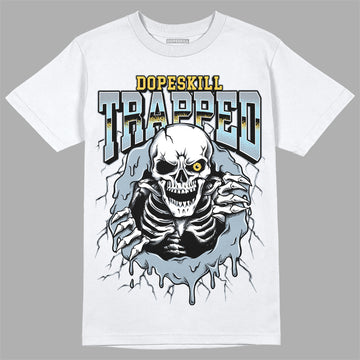 Jordan 13 “Blue Grey” DopeSkill T-Shirt Trapped Halloween Graphic Streetwear - White 