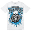 Jordan 4 Retro Military Blue DopeSkill T-Shirt Trapped Halloween Graphic Streetwear - White