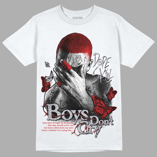 Jordan 13 “Wolf Grey” DopeSkill T-Shirt Boys Don't Cry Graphic Streetwear - White