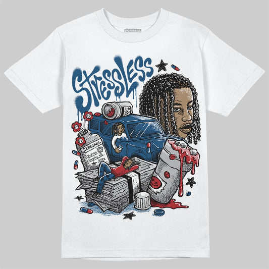 Jordan 12 Retro French Blue (2025) DopeSkill T-Shirt Stressless Graphic Streetwear - White 