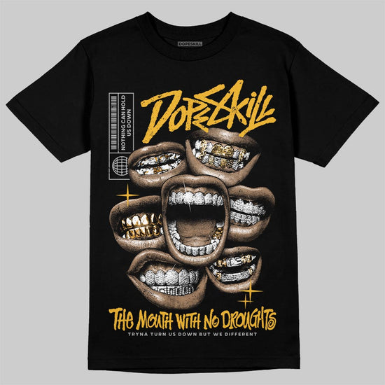 Jordan 5 'Tokyo' DopeSkill T-Shirt The Mouth With No Droughts Graphic Streetwear - Black