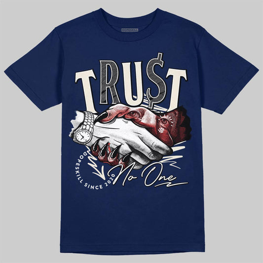 Jordan 11 “Rare Air” DopeSkill T-Shirt Trust No One Graphic Streetwear - Navy