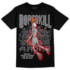 Jordan 4 Retro 'Wet Cement' DopeSkill T-Shirt Thunder Dunk Graphic Streetwear - Black