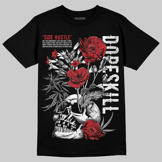 Jordan 11 Retro Low Bred (2025) DopeSkill T-Shirt Side Hustle Graphic Streetwear - Black
