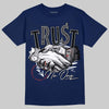 Jordan 1 High OG "Midnight Navy" DopeSkill Navy T-shirt Trust No One Graphic Streetwear